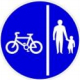 When the pedal cyclists/e-moped and electric scooter drivers are on the left