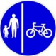 When the pedal cyclists/e-moped and electric scooter drivers are on the right
