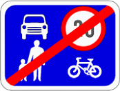 End of Shared Zone sign